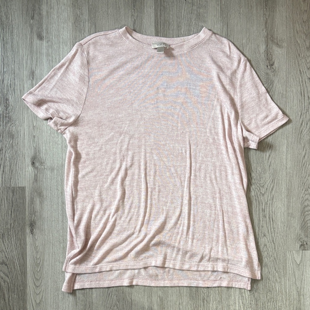 LOFT Light Pink Short Sleeve Tee